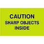 3" x 5" Caution Sharp Objects Inside Labels (500 per Roll)