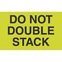 3" x 5" Black/Fluorescent Green Do Not Double Stack Labels (500 per Roll)
