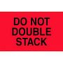 2" x 3" Black/Fluorescent Red Do Not Double Stack Labels (500 per Roll)