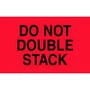 2" x 3" Black/Fluorescent Red Do Not Double Stack Labels (500 per Roll)