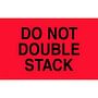 3" x 5" Black/Fluorescent Red Do Not Double Stack Labels (500 per Roll)