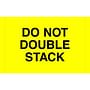 2" x 3" Black/Bright Yellow Do Not Double Stack Labels (500 per Roll)