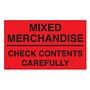 3" x 5" Mixed Merchandise - Check Contents Carefully Labels (500 per Roll)