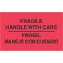 3" x 5" Fragile Bilingual Labels (500 per Roll)