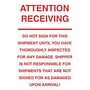 6" x 10" Attention Receiving Labels (250 per Roll)