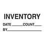 3" x 5" Inventory Date ____ Count ___ By ____ Labels (500 per Roll)