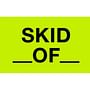 3" x 5" Black/Fluorescent Green Skid ___ Of ___ Labels (500 per Roll)