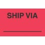 1-3/8" x 2" Ship Via ___ Labels (500 per Roll)
