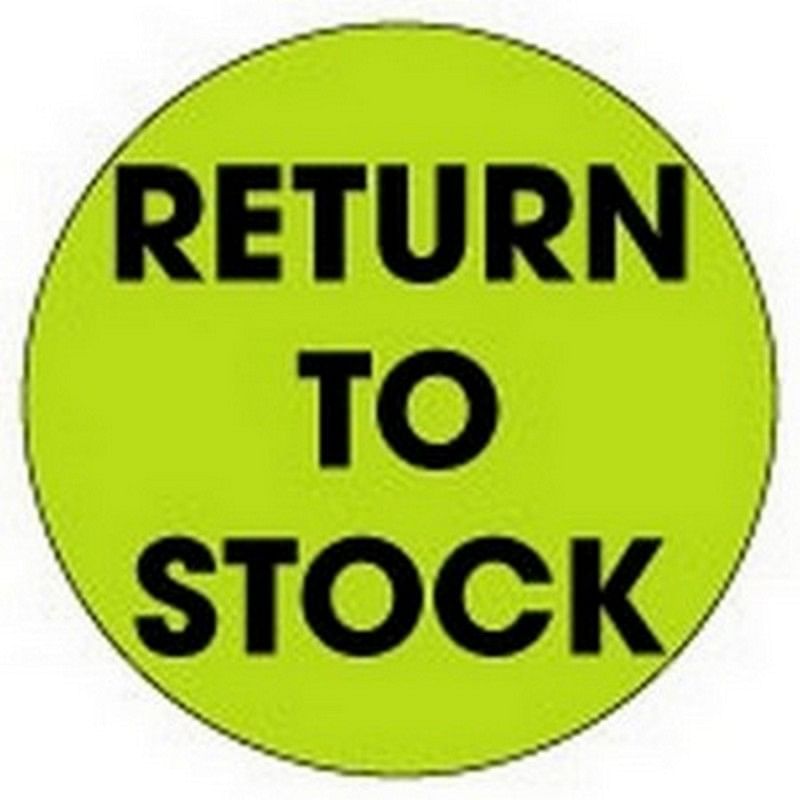 2 Circle Move to Stock Fluorescent Green Labels 