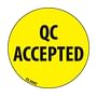 2" diameter QC Accepted labels (500 per Roll)