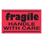 3" x 5" Fragile handle with care labels (500 per Roll)