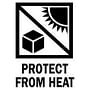 3" x 4" Protect From Heat Labels (500 per Roll)