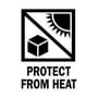 4" x 6" Protect From Heat Labels (500 per Roll)