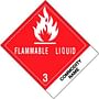 4" x 4-3/4" Flammable Liquid - Paint UN1263 Labels (500 per Roll)