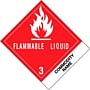 4" x 4-3/4" Flammable Liquid - Extracts, Flavoring, Liquids UN1197 Labels (500 per Roll)