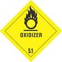 4" x 4" Oxidizer D.O.T. Class 5 Hazard Labels (500 per Roll)