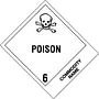 4" x 4-3/4" Poison - Inhalation Hazard Labels (500 per Roll)