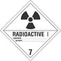 4" x 4" Radioactive 1 D.O.T. Class 7 Hazard Labels (500 per Roll)
