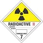 4" x 4" Radioactive 2 D.O.T. Class 7 Hazard Labels (500 per Roll)