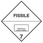 4" x 4" Fissile D.O.T. Class 7 Hazard Labels (500 per Roll)