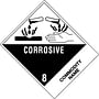 4" x 4-3/4" Corrosive - Paint Related Materials UN3066 Labels (500 per Roll)