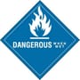 4" x 4" Dangerous When Wet D.O.T. Subsidiary Risk Labels (500 per Roll)