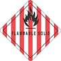 4" x 4" Flammable Solid D.O.T. Subsidiary Risk Labels (500 per Roll)