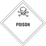 4" x 4" Poison D.O.T. Subsidiary Risk Labels (500 per Roll)