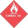 4" x 4" Flammable Gas D.O.T. Subsidiary Risk Labels (500 per Roll)
