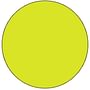 1" Diameter Fluorescent Green Circle Labels (500 per Roll)