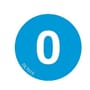 2" Diameter Number 0 Circle Labels (500 per Roll)