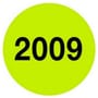4" Diameter Green Calendar Year Circle Labels (500 per Roll)