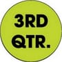 3" Diameter 3rd Qtr Circle Labels (500 per Roll)