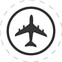 2" Diameter Plane No Air Eligible Text Circle Labels (500 per Roll)