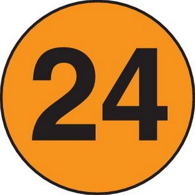 Black Circle 2 Number Labels - 2