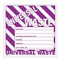 6" x 6" Universal waste labels (100 per Pack)