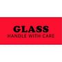 1-1/2" x 4" Glass Handle With Care Labels (500 per Roll)