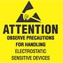 2" x 2" "Removable" Attention Observe Precaution Labels (500 per Roll)