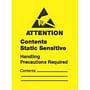 1" x 1-1/2" Attention Contents Static Sensitive Labels (500 per Roll)