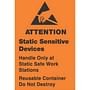 1-3/4" x 2-1/2" Removable Attention Static Sensitive Labels (500 per Roll)