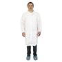 2X, White Polypropylene Economy Lab Coat, No Pockets, Elastic Wrists (30 per Case)