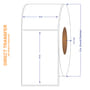 4" x 6" Non-Perf White Direct Print Thermal Labels, 1000 per roll (4 Rolls per Carton)