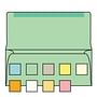 #6-1/4 Collection/Remittance Envelopes 3-1/2" x 6-1/4" 24# Green Pastel, Open Side, Flaps Extended (Box of 500)