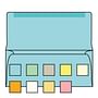 #6-1/4 Collection/Remittance Envelopes, 3-1/2" x 6-1/4" 24# Blue Pastel, Open Side, Flaps Extended (Box of 500)