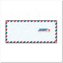 #10 Economy Airmail Regular Wesco Tint, 4-1/8" x 9-1/2", 20# White, Blue Wesco Inside Tint, Red&Blue Border (Box of 500)