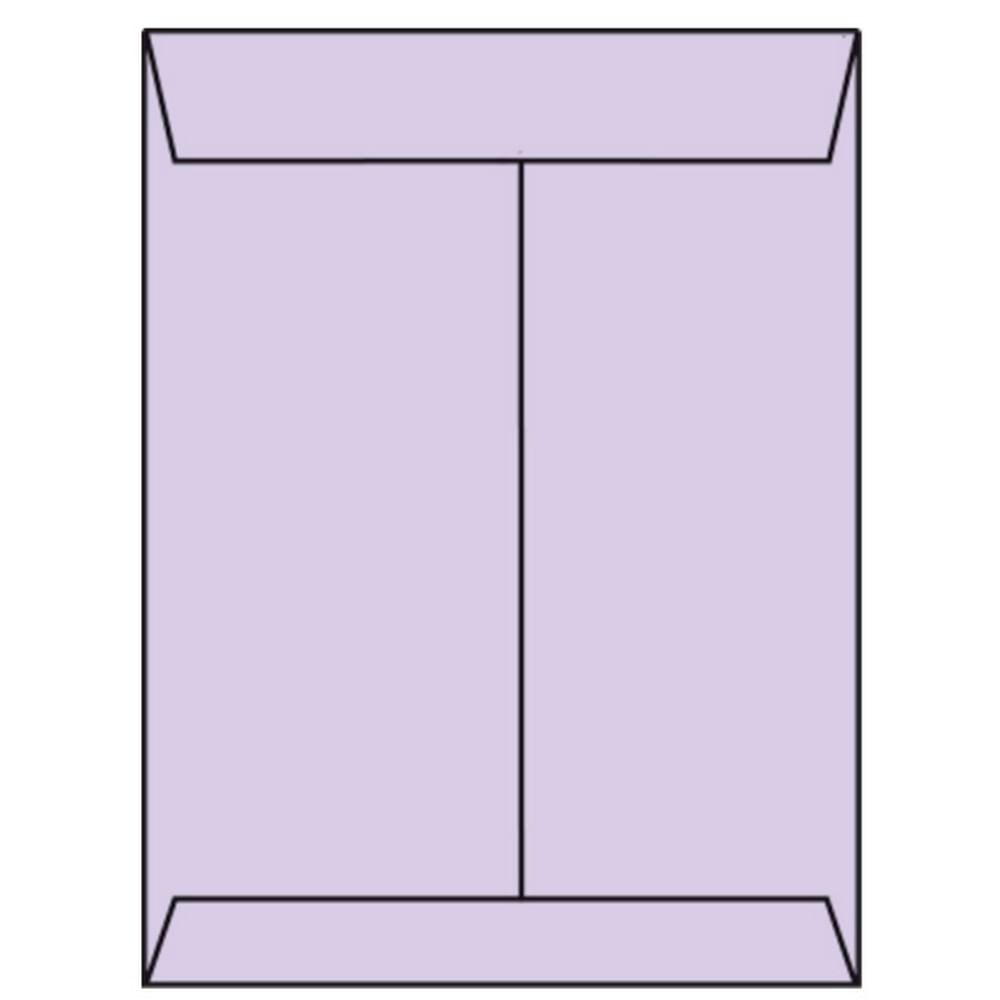 Open End Catalog Envelopes, 9" x 12", 28, Recycled, Lilac Pastel, Acid