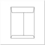 Open End Catalog Envelopes, 9" x 12", 28#, 2" Flap Down, White (92% Brightness), Vellum Finish, Center Seam (Box of 500)
