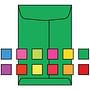 Open End Catalog Envelopes, 10" x 13", 28#, Recycled, Brightly Colored Green, Acid Free, Center Seam (Box of 500)