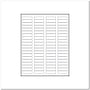 Laser Label Sheet, 1-3/4" x 1/2", Bright White, Laser Finish, Flat Sheet and Pre-Die Cut Labels (Box of 100)