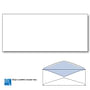 #10 Commercial Envelope, Blue Confetti Security Tint. Diagonal Seam, White Wove, 4-1/8\